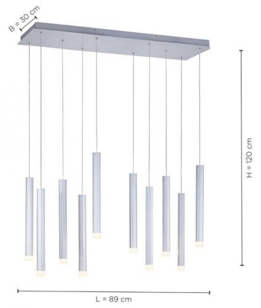 Leuchten Direkt 15206-95 - LED Lestenec na vrvici BRUNO 10xLED/4,8W/230V