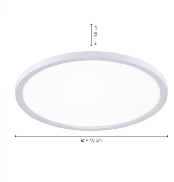 Leuchten Direkt 15571-16-LED Zatemnitvena stropna svetilka FLAT LED/23,5W/230V + Daljinski upravljalnik