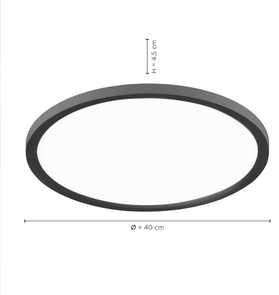 Leuchten Direkt 15571-18-LED Zatemnitvena stropna svetilka FLAT LED/23,5W/230V + Daljinski upravljalnik