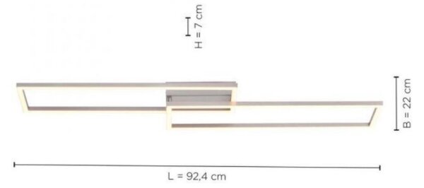 Leuchten Direkt 14023-55 - LED Zatemnitveni lestenec IVEN 2xLED/15,1W/230V