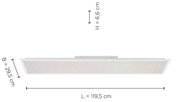 Leuchten Direkt 14762-16 - LED Zatemnitvena svetilka STARRYFLAT LED/36W/230V + Daljinski upravljalnik