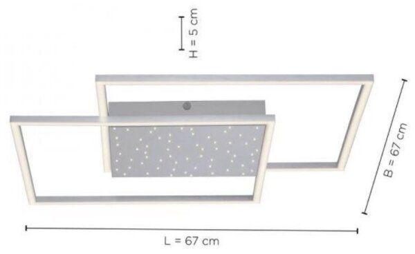 Paul Neuhaus 6024-55 - LED Zatemnitveni lestenec YUKI LED/49W/230V + Daljinski upravljalnik