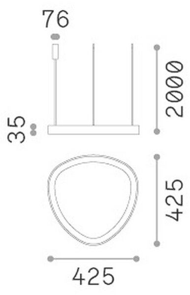 VISEČA LED-SVETILKA 36 W 4000K K 220-240 V