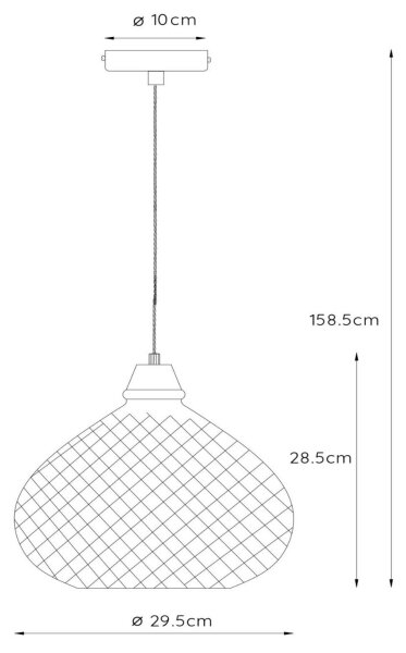 Lucide 78389/29/63 - Lestenec na vrvici GERBEN 1xE27/40W/230V