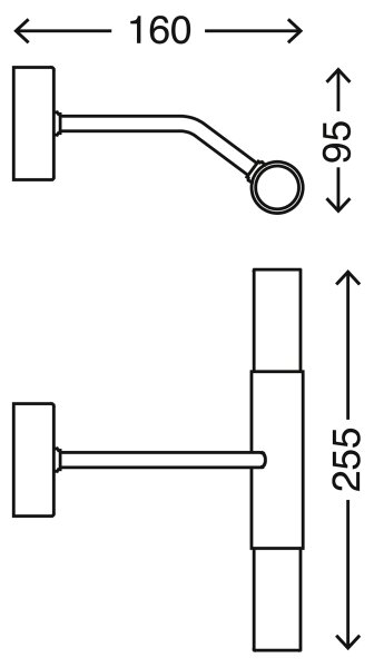 Briloner 2096-022 - Stenska svetilka 2xG9/2,25W/230V