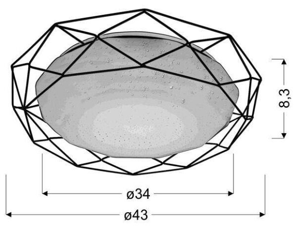 LED Stropna svetilka SVEN LED/24/230V črna