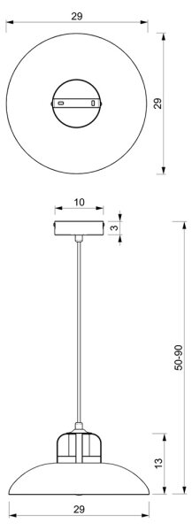 Lestenec na vrvici FELIX 1xE27/60W/230V moder