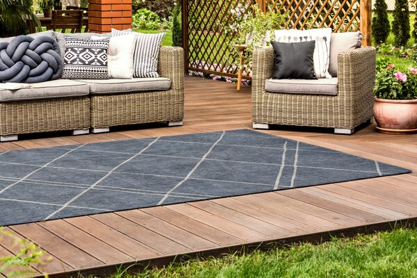 Preproga Terrace Azure White Lines