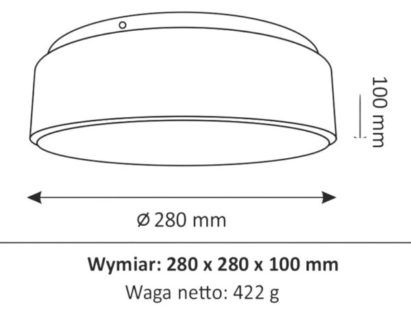 LED Kopalniška stropna svetilka RENE LED/15W/230V IP44 črna