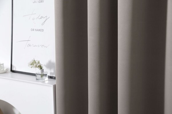 Zavesa OXFORD 140x270 cm, sivo-rjava Za obesiti: Trak za nabiranje