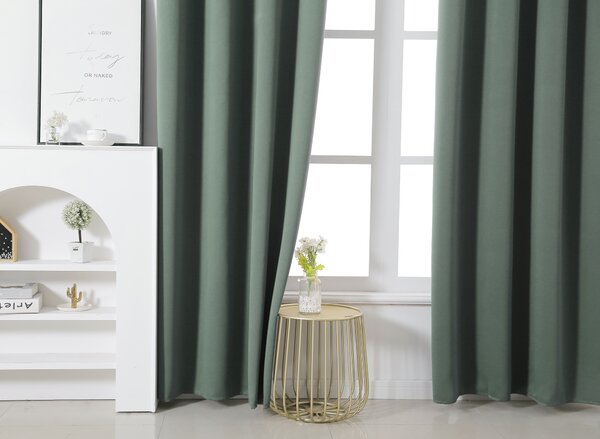 Zavesa OXFORD 140x270 cm, sivo-zelena Za obesiti: Trak za nabiranje