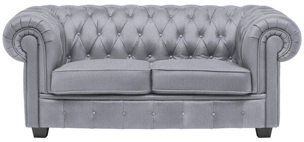 CHESTERFIELD ZOFA, svetlo siva tekstil