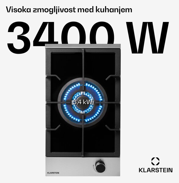 Klarstein Alchemist, plinska kuhalna plošča, 1 vok gorilnik, steklokeramika
