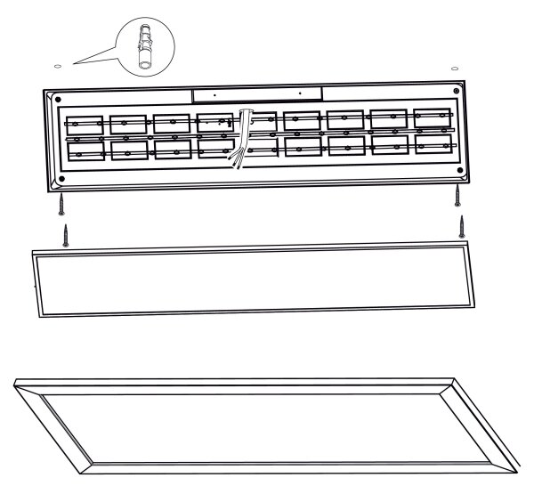 Eglo 99476 - LED Stropna svetilka PIGLIONASSO LED/32W/230V 345x1245 mm