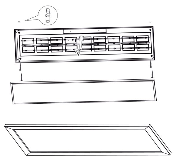 Eglo 99473 - LED Stropna svetilka PIGLIONASSO LED/32W/230V 345x1245 mm