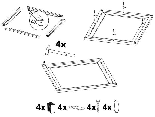 Eglo 99432 - Okvir za svetilko SALOBRENA 450x450 mm