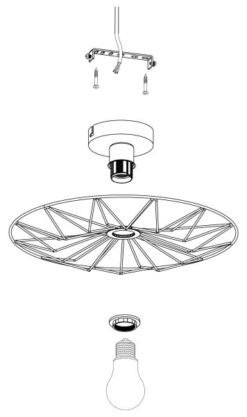 Eglo 43443 - Stenska svetilka CASTANUELO 1xE27/40W/230V