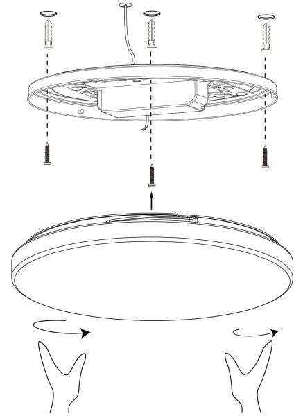 Eglo 900001 - LED Zatemnitvena stropna svetilka TOTARI-Z LED/19,2W/230V 2700-6500K