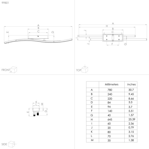 Eglo 99801 - LED Stropna svetilka LEJIAS LED/21,5W/230V