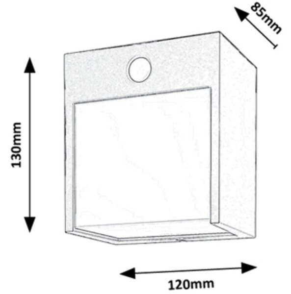 Rabalux 7479 - LED Zunanja stenska svetilka s senzorjem BALIMO LED/12W/230V IP44