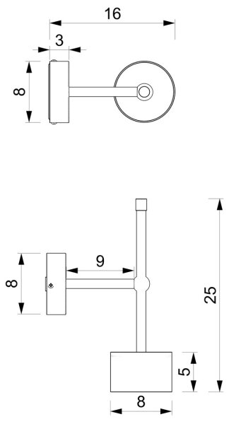 Stenska svetilka ARENA 1xGX53/11W/230V bela/zlata