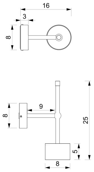 Stenska svetilka ARENA 1xGX53/11W/230V črna/gold