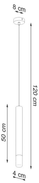 Sollux SL.0960 - Lestenec na vrvici VIZIER 1xG9/40W/230V črna