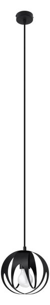 Sollux SL.1087 - Lestenec na vrvici TULOS 1xE27/60W/230V črna