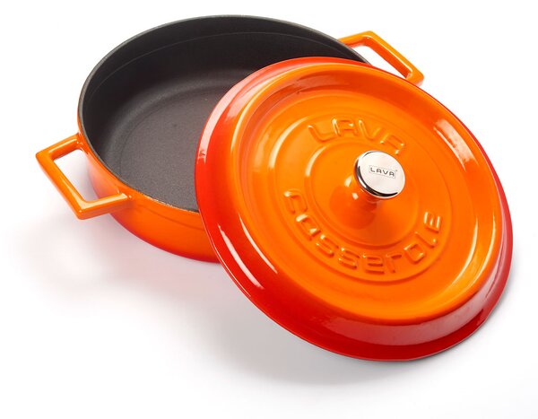 LAVA Litoželezni lonec, 28 cm - oranžen, nizek