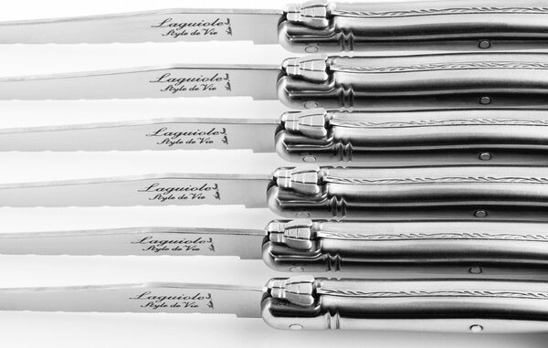 Laguiole PREMIUM LINE Set nožev za zrezke s stojalom - Stainless Steel (6 kom)