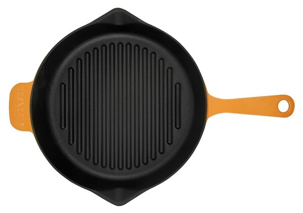 LAVA Litoželezna gril ponev, 28 cm - oranžna