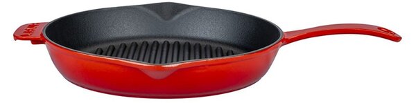 LAVA Litoželezna gril ponev, 28 cm - rdeča