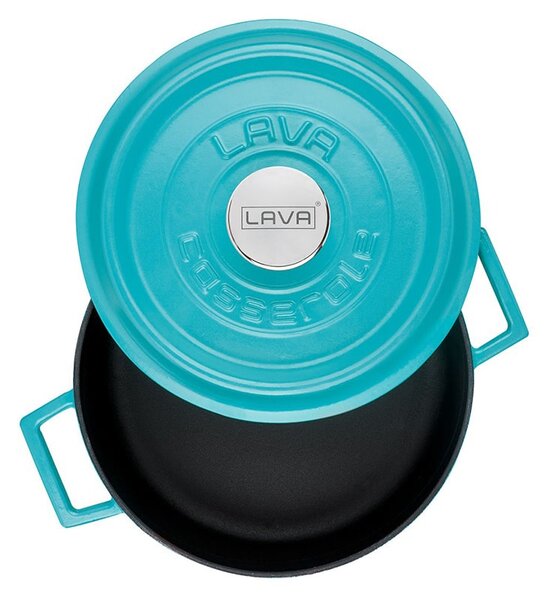 LAVA Litoželezni lonec, 24 cm - Turkizen, nizek
