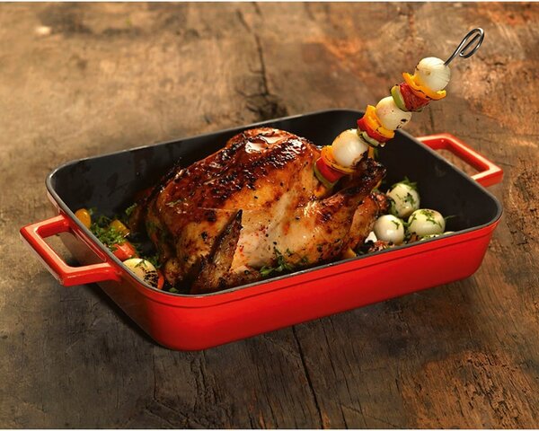 LAVA Litoželezni pekač, 26×40 cm - rdeč