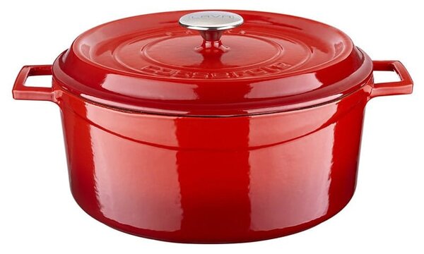 LAVA Litoželezni lonec, 28 cm - Rdeč (bež)