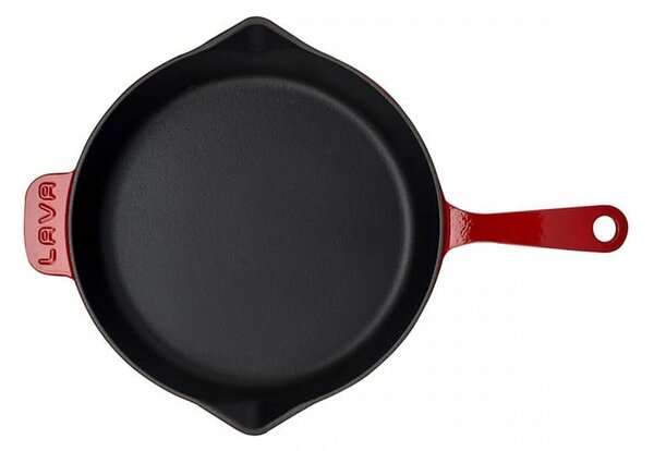 LAVA Litoželezna ponev, 28 cm - rdeča
