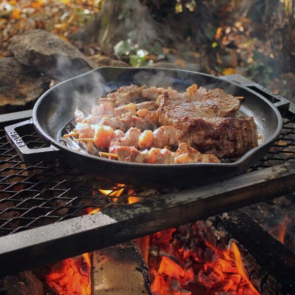 LAVA Litoželezna gril ponev, 26 cm - z dvema ročajema, eco