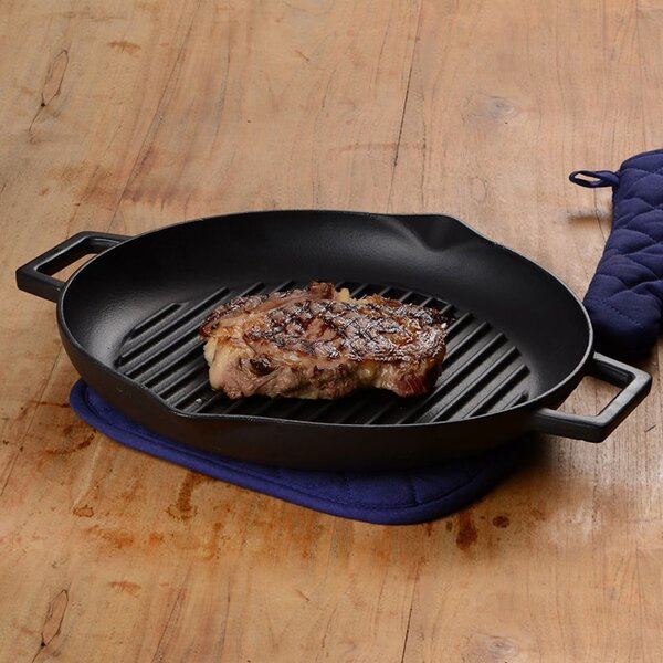 LAVA Litoželezna gril ponev, 26 cm - z dvema ročajema, eco