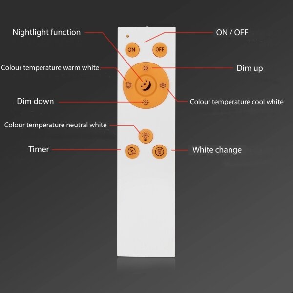 Briloner 7194-016 - LED Zatemnitvena stropna svetilka SIMPLE LED/18W/230V + Daljinski upravljalnik