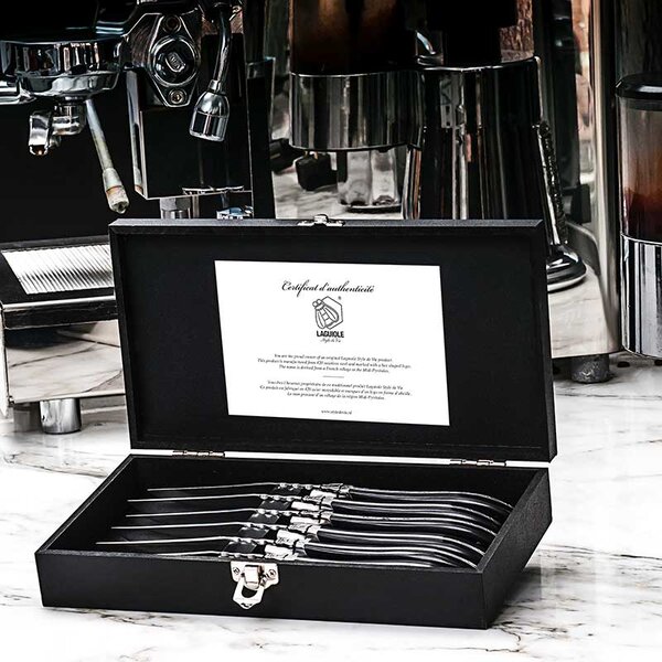 LAGUIOLE Luxury Line Set nožev za zrezke - Black Ebony (6 kom)