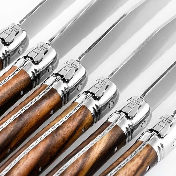 LAGUIOLE Premium Line Set nožev za zrezke s stojalom - Dark Wood (6 kom)