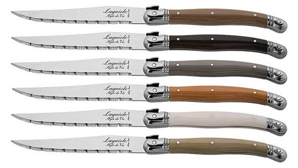 LAGUIOLE Premium Line Set nožev za zrezke s stojalom - Treasure (6 kom)