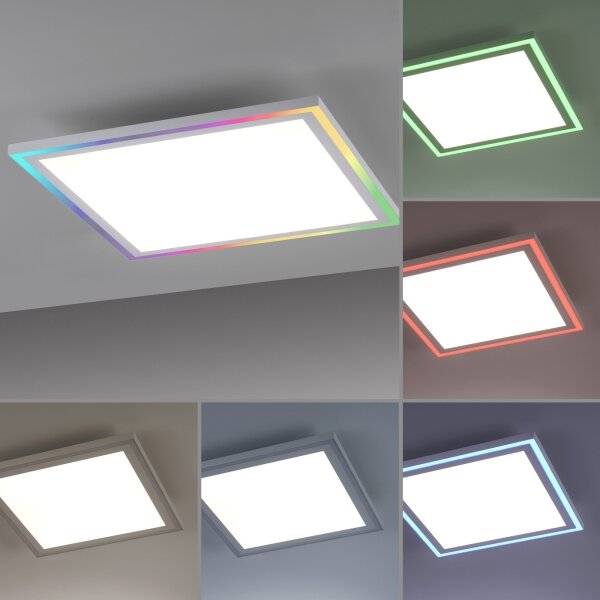 Leuchten Direkt 14900-16 - LED RGB Zatemnitvena svetilka EDGING LED/24W/230V + Daljinski upravljalnik