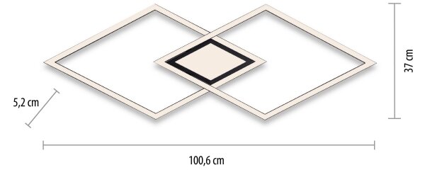 Leuchten Direkt 14695-18 - LED stropna svetilka ASMIN LED/48W/230V