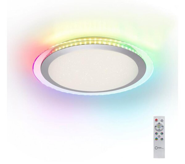 Leuchten Direkt 15411-2 - LED RGB Zatemnitvena stropna svetilka CYBA 26W/230V + Daljinski upravljalnik