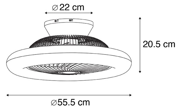 Stropni ventilator vklj. LED z daljinskim upravljalnikom - Clima