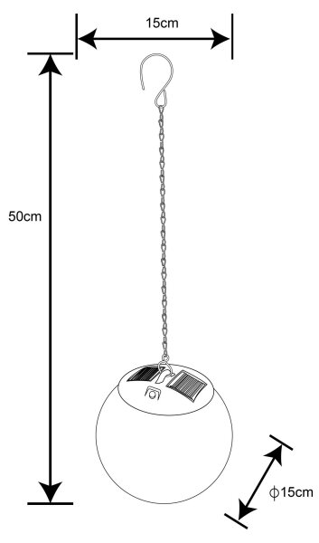 Globo 33805H - Solar lestenec na verigi 20xLED/0,06W/1,2V pr. 15 cm IP44