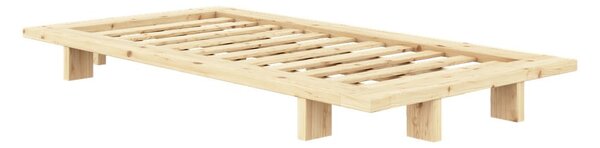Postelja iz masivnega bora z letvenim dnom 90x200 cm v naravni barvi Japan – Karup Design