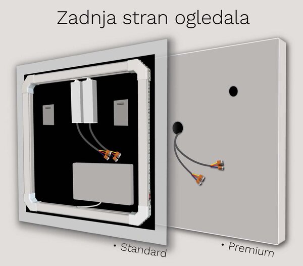 SMART Kopalniško ogledalo z LED osvetlitvijo M1 + SmartScreen with Google Chromecast