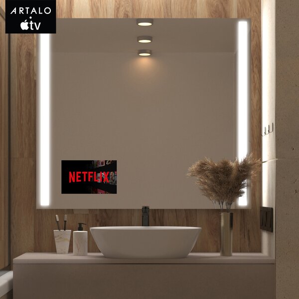 SMART Kopalniško ogledalo z LED osvetlitvijo M4 premium + SmartScreen with Apple TV